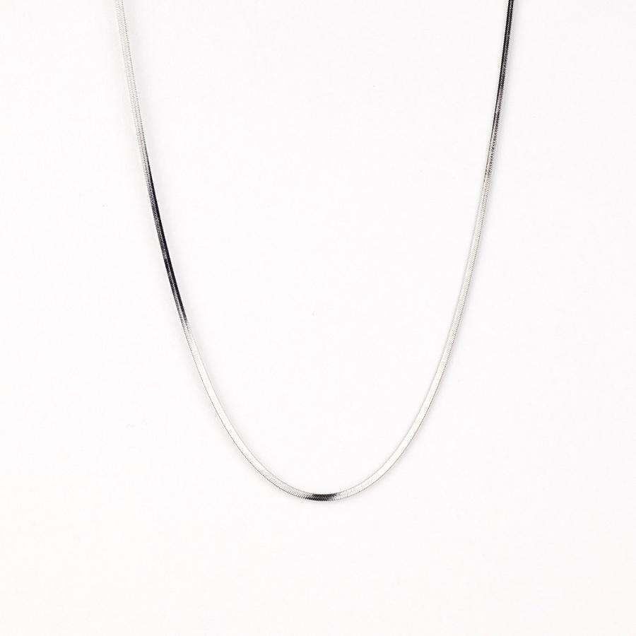 sinc (シンク) / フラット スネークチェーン ネックレス 2mm 平打ち NS04 シルバー 重ね付け シンプル ネックレス チェーン 幅広タイプ 20代 30代 40代 50代 6… | 