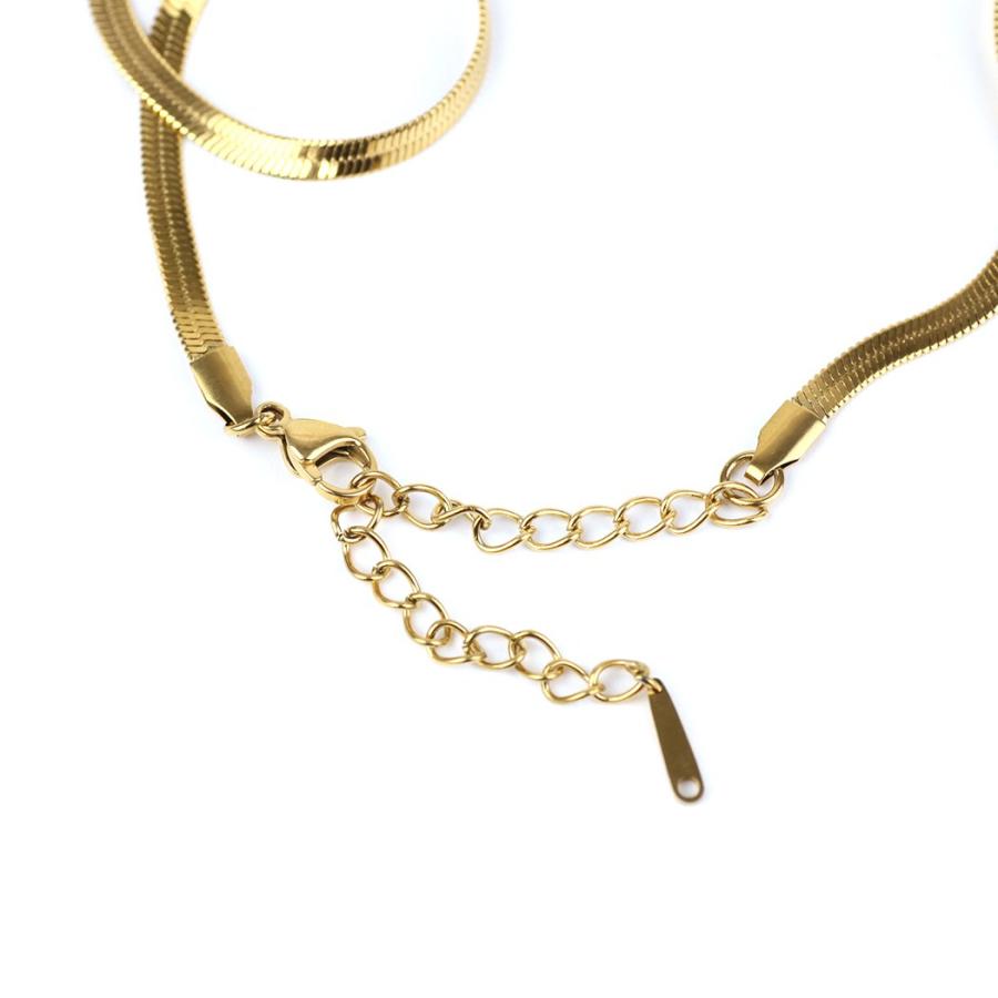 sinc (シンク) / ワイド スネークチェーン ネックレス 4mm 平打ち 幅広 NG06 ゴールド 重ね付け シンプル ネックレス チェーン 幅広タイプ 20代 30代 40代 50… |  | 04