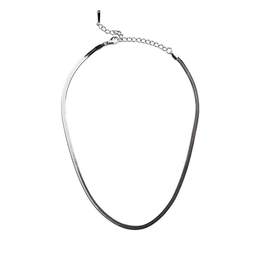 sinc (シンク) / ワイド スネークチェーン ネックレス 4mm 平打ち 幅広 NS06 シルバー 重ね付け シンプル ネックレス チェーン 幅広タイプ 20代 30代 40代 50… |  | 01