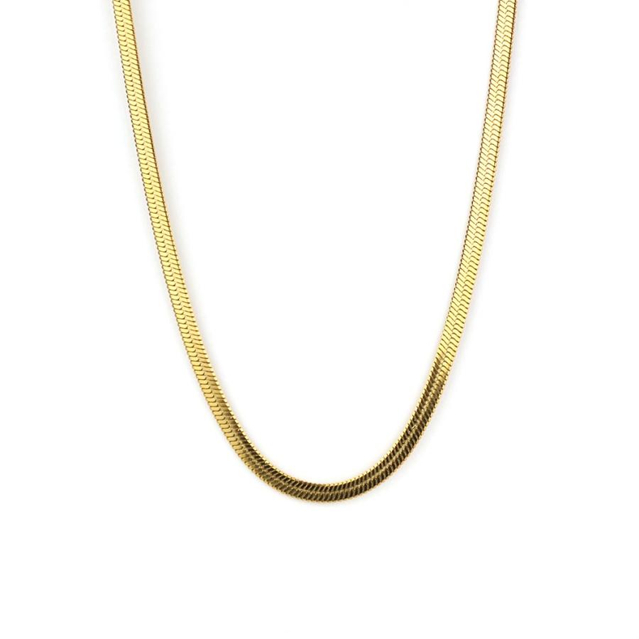 sinc (シンク) / ワイド スネークチェーン ネックレス 5mm 平打ち 幅広 NG07 ゴールド 重ね付け シンプル ネックレス チェーン 幅広タイプ 20代 30代 40代 50… | 