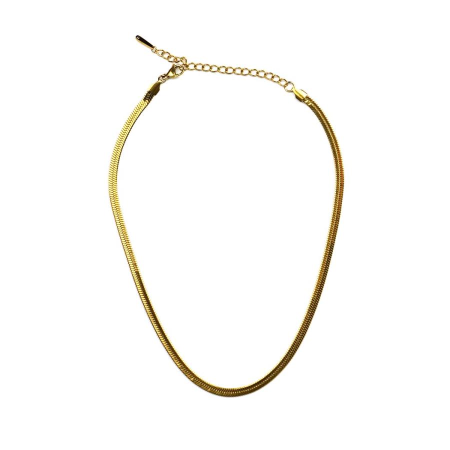 sinc (シンク) / ワイド スネークチェーン ネックレス 5mm 平打ち 幅広 NG07 ゴールド 重ね付け シンプル ネックレス チェーン 幅広タイプ 20代 30代 40代 50… |  | 01