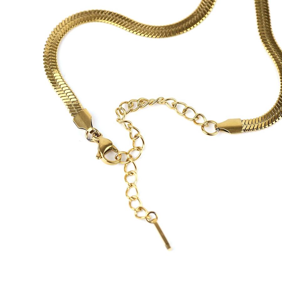 sinc (シンク) / ワイド スネークチェーン ネックレス 5mm 平打ち 幅広 NG07 ゴールド 重ね付け シンプル ネックレス チェーン 幅広タイプ 20代 30代 40代 50… |  | 03