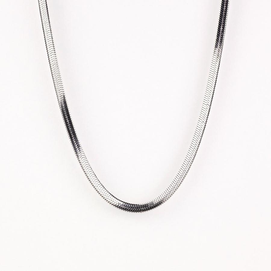 sinc (シンク) / ワイド スネークチェーン ネックレス 5mm 平打ち 幅広 NS07 シルバー 重ね付け シンプル ネックレス チェーン 幅広タイプ 20代 30代 40代 50… | 