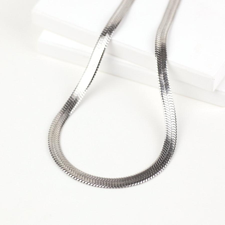 sinc (シンク) / ワイド スネークチェーン ネックレス 5mm 平打ち 幅広 NS07 シルバー 重ね付け シンプル ネックレス チェーン 幅広タイプ 20代 30代 40代 50… |  | 02