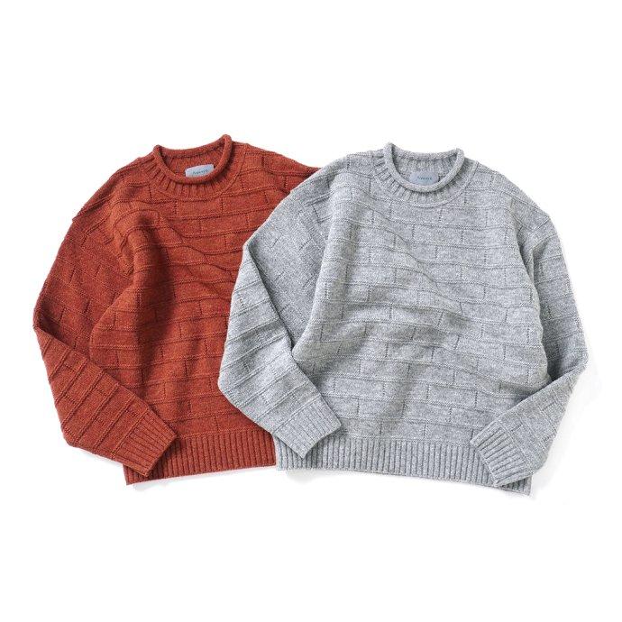 Neweye / NE22W005 Block Knit - Concrete ニューアイ ブロックニット | Neweye | 05