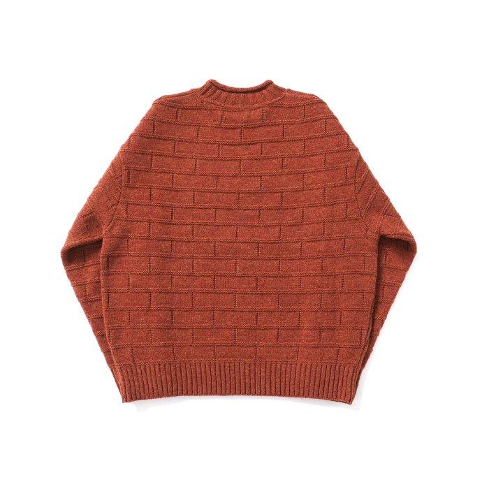 Neweye / NE22W005 Block Knit - Brick ニューアイ ブロックニット | Neweye | 01
