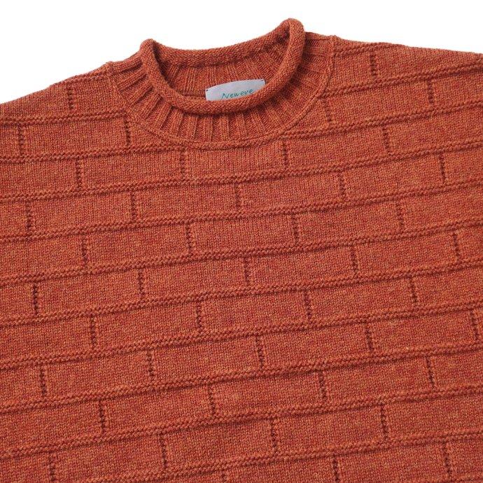 Neweye / NE22W005 Block Knit - Brick ニューアイ ブロックニット | Neweye | 02