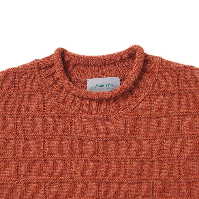 Neweye / NE22W005 Block Knit - Brick ニューアイ ブロックニット | Neweye | 03
