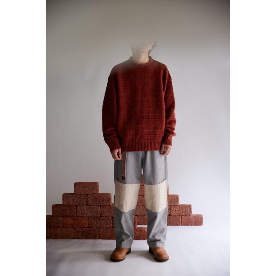 Neweye / NE22W005 Block Knit - Brick ニューアイ ブロックニット | Neweye | 06