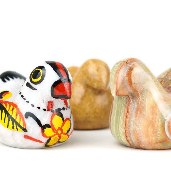 Marble Birds Type-01 Dan - Stripe マーブルバード ダン ストライプ OB001-0105 雑貨 置物 ペーパーウエイト オブジェ プチギフト プレゼント お祝い 贈り物 … |  | 05