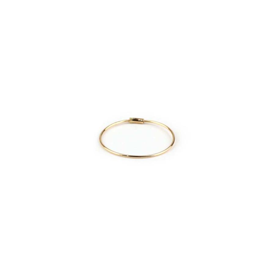 【廃番商品】hirondelle et pepin (イロンデールエペパン) / k18 gpk18-03 シンプル 円形 フープピアス M 細幅 イエローゴールド (片耳タイプ) | hirondelle | 01