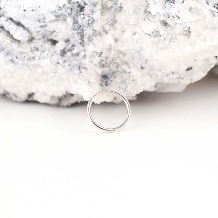 【廃番商品】hirondelle et pepin (イロンデールエペパン) / k14 wpk14-02 シンプル 円形 フープピアス S ホワイトゴールド (片耳タイプ) | hirondelle