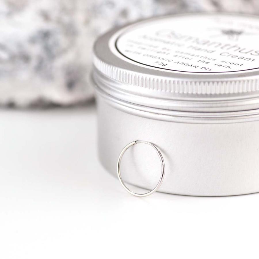 【廃番商品】hirondelle et pepin (イロンデールエペパン) / k14 wpk14-05 シンプル 円形 フープピアス M ホワイトゴールド (片耳タイプ) | hirondelle