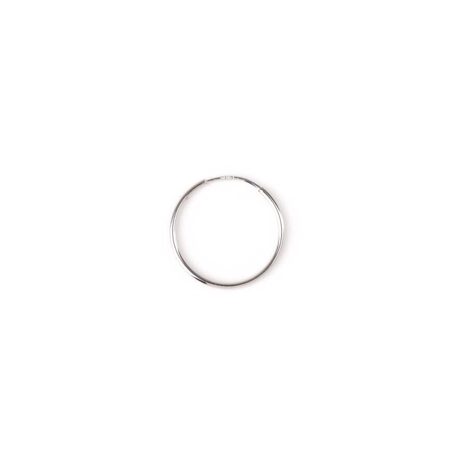【廃番商品】hirondelle et pepin (イロンデールエペパン) / k14 wpk14-05 シンプル 円形 フープピアス M ホワイトゴールド (片耳タイプ) | hirondelle | 01