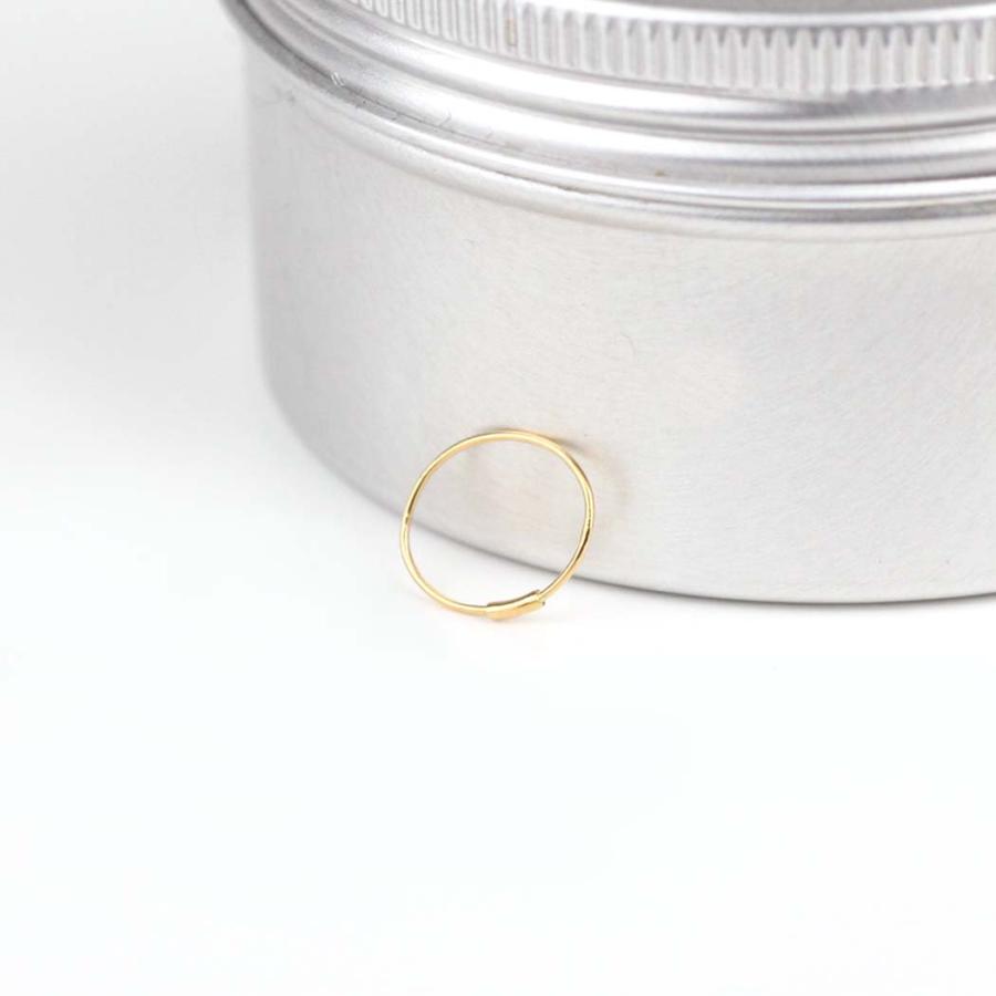 【廃番商品】hirondelle et pepin (イロンデールエペパン) / k18 gpk18-01 シンプル 円形 フープピアス S 細幅 イエローゴールド (片耳タイプ) | hirondelle