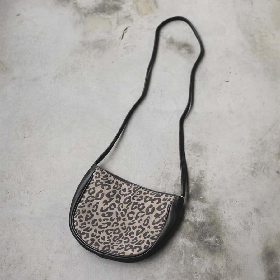 SEASIDE FREERIDE (シーサイドフリーライド) / 21B-SFR060SPL LSF BAG SPL ラウンドショルダーバッグ - レオパード グレー×ブラック | seaside freeride