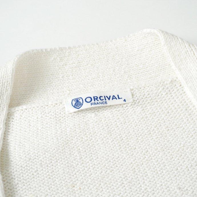 ORCIVAL オーシバル / Vネックカーディガン MEN - White コットンヘンプ ホワイト メンズ #OR-D0050 CHP | ORCIVAL | 04