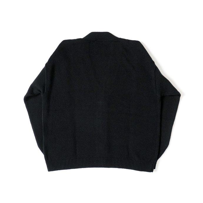 ORCIVAL オーシバル / Vネックカーディガン MEN - Black コットンヘンプ ブラック メンズ #OR-D0050 CHP | ORCIVAL | 01