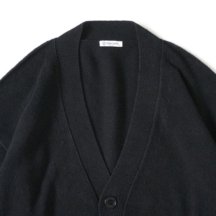 ORCIVAL オーシバル / Vネックカーディガン MEN - Black コットンヘンプ ブラック メンズ #OR-D0050 CHP | ORCIVAL | 02