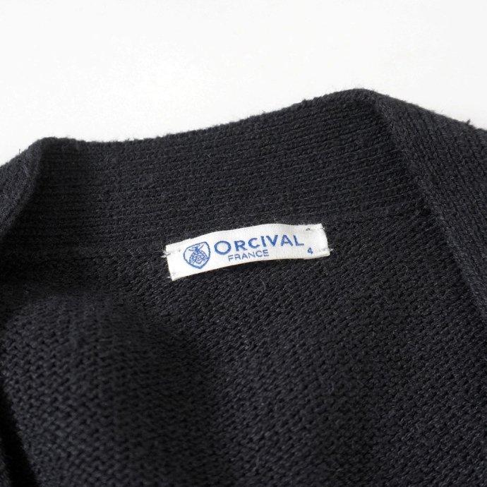 ORCIVAL オーシバル / Vネックカーディガン MEN - Black コットンヘンプ ブラック メンズ #OR-D0050 CHP | ORCIVAL | 04