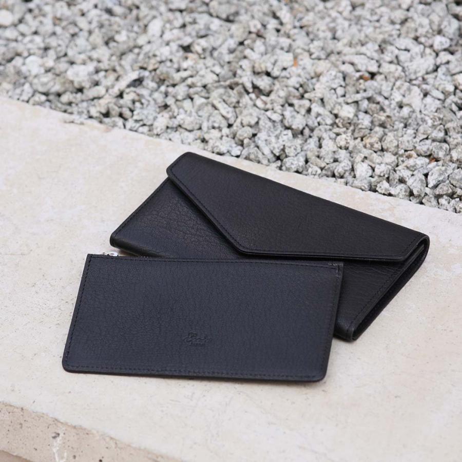 Ense アンサ 長財布 財布 sew135 garcon wallet ロングウォレット グレージュ フラップ カード入れ 小銭入れ 有り 日本製 ゴートレザー 山羊革 あす楽 | Ense | 06