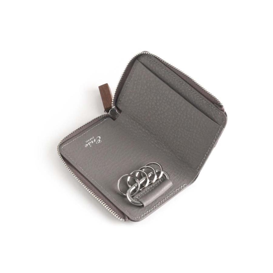 Ense アンサ キーケース sew137 wood zipper key case ブルー L字 キーホルダー 鍵 スマートキー カード入れ ステアレザー 本革 牛革 日本製 あす楽 | Ense | 03