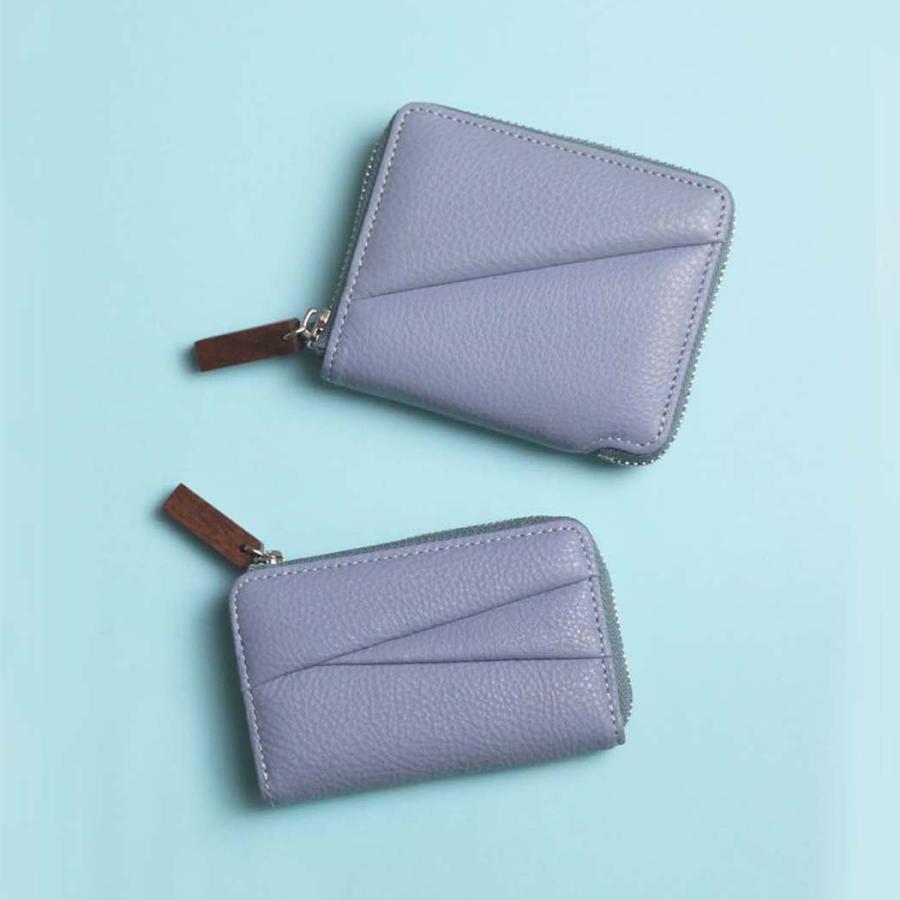 Ense アンサ キーケース sew137 wood zipper key case ブルー L字 キーホルダー 鍵 スマートキー カード入れ ステアレザー 本革 牛革 日本製 あす楽 | Ense | 05