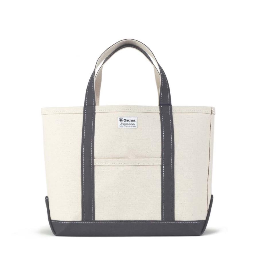 ORCIVAL (オーシバル) / OR-H0284 KWC キャンバス トート バッグ Mサイズ - ECRU × IRON GREY | ORCIVAL
