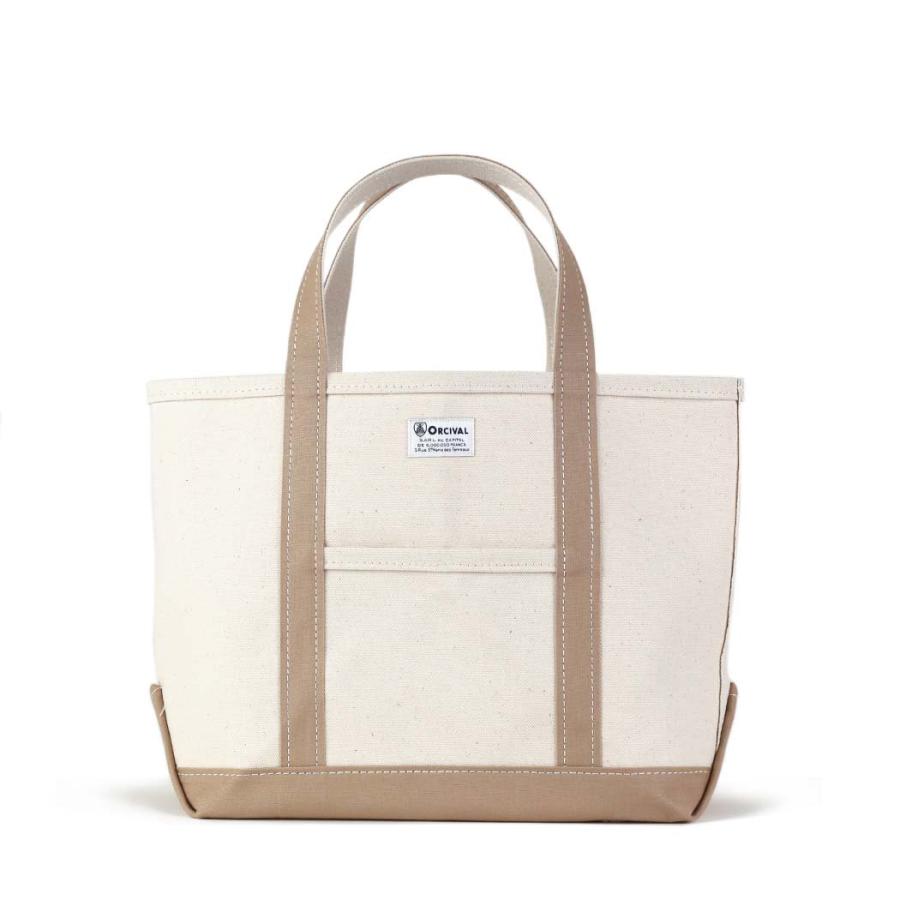 ORCIVAL (オーシバル) / RC-7042 HVC キャンバス トート バッグ Mサイズ - ECRU × MEDIUM BEIGE | ORCIVAL