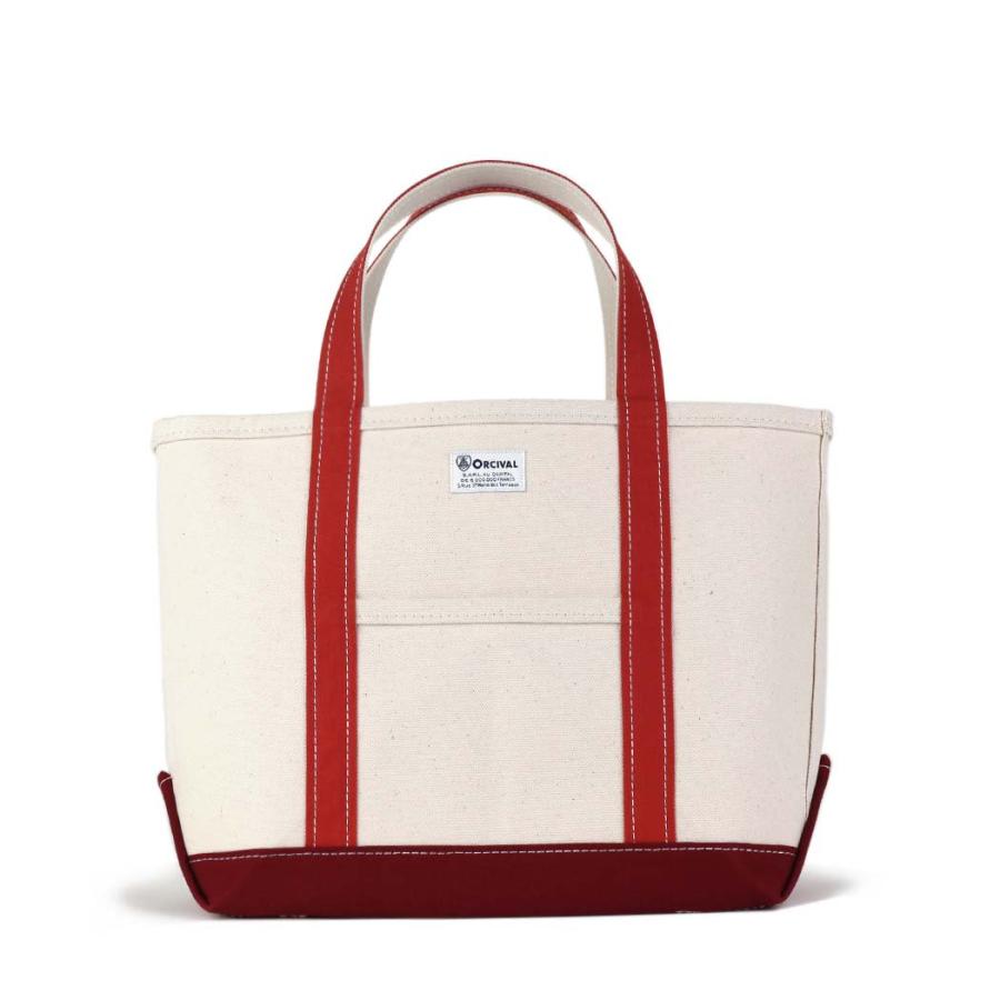 ORCIVAL (オーシバル) / RC-7042 HVC キャンバス トート バッグ Mサイズ - ECRU × VERMILION × BORDEUX | ORCIVAL
