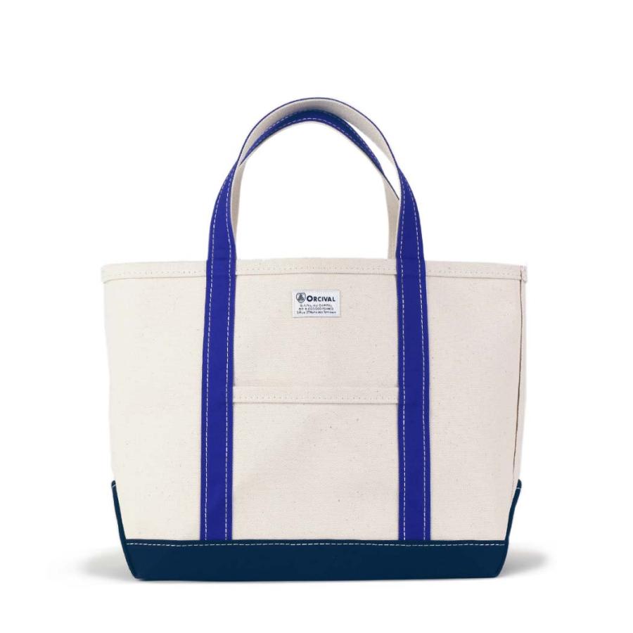 ORCIVAL (オーシバル) / RC-7042 HVC キャンバス トート バッグ Mサイズ - ECRU × ULTRAMARINE × DARK NAVY | ORCIVAL