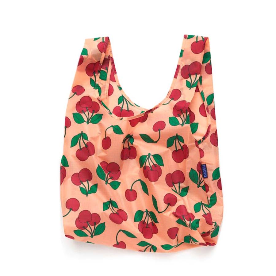 BAGGU バグー STANDARD エコバッグ オレンジチェリー 2023年 新色 洗濯可能 折り畳み コンパクト 軽量 大容量 レジバッグ 買い物 大きい レジ袋 コンビニ袋 入… | BAGGU