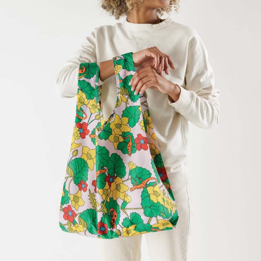 BAGGU バグー STANDARD エコバッグ マリーゴールドｘイモリ 2023年 新色 洗濯可能 折り畳み コンパクト 軽量 大容量 レジバッグ 買い物 大きい レジ袋 コンビ… | BAGGU | 02