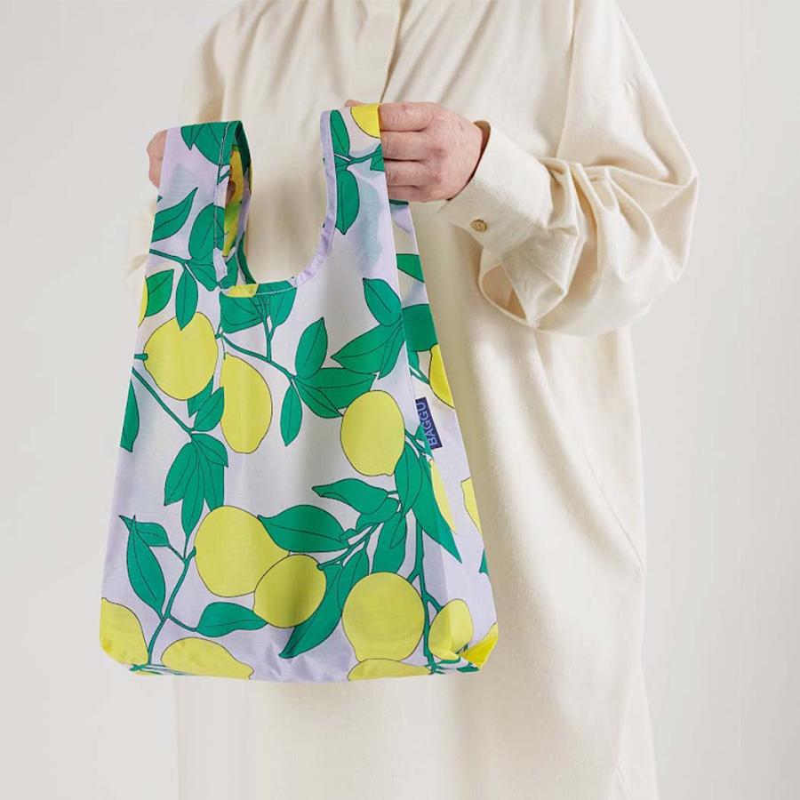 BAGGU バグー BABY エコバッグ レモンツリー 2023年 新色 ベビー 洗濯可能 折り畳み コンパクト 軽量 ミニ コンビニ レジ袋型 入園 入学 準備 サブバッグ 新生… | BAGGU | 01
