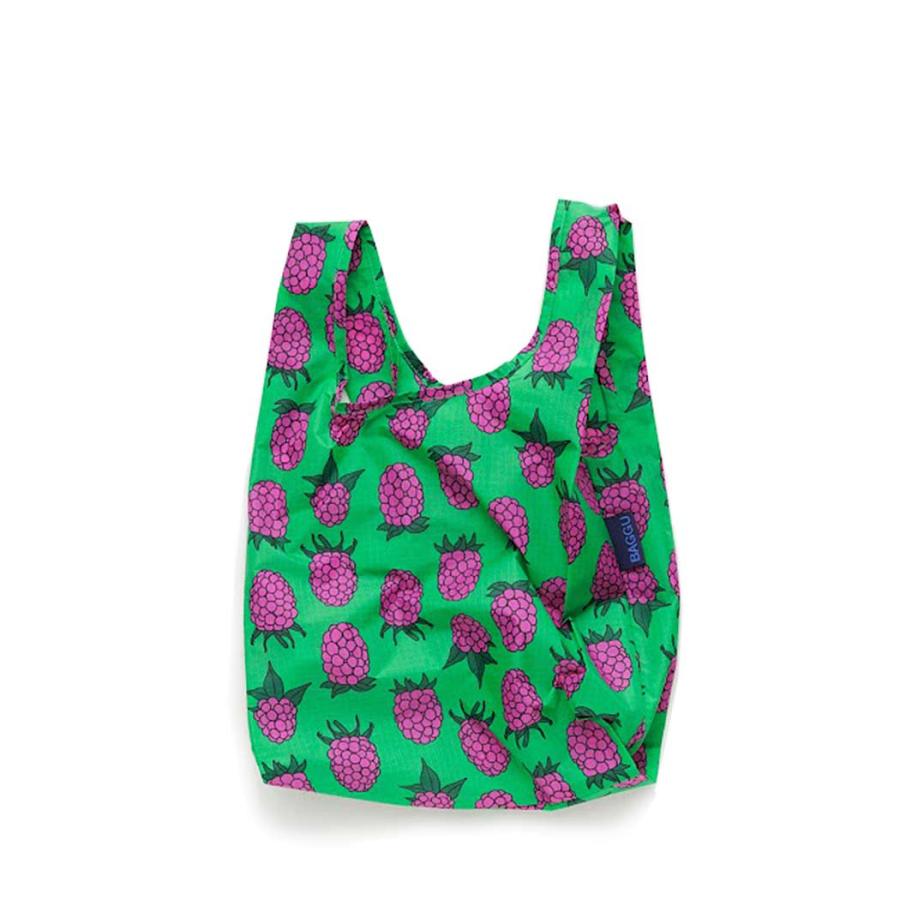 BAGGU バグー BABY エコバッグ グリーンラズベリー 2023年 新色 ベビー 洗濯可能 折り畳み コンパクト 軽量 ミニ コンビニ レジ袋型 入園 入学 準備 サブバッ… | BAGGU