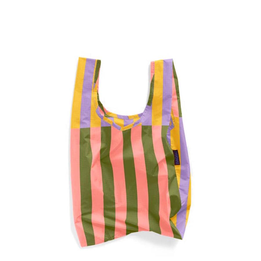 BAGGU バグー BABY エコバッグ キルトストライプ 2023年 新色 ベビー 洗濯可能 折り畳み コンパクト 軽量 ミニ コンビニ レジ袋型 入園 入学 準備 サブバッグ … | BAGGU