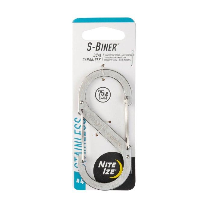 NITE IZE S-Biner ナイトアイズ エスビナー ステンレスシルバー #4 カラビナ キーホルダー アクセサリー キーリング | NITE IZE