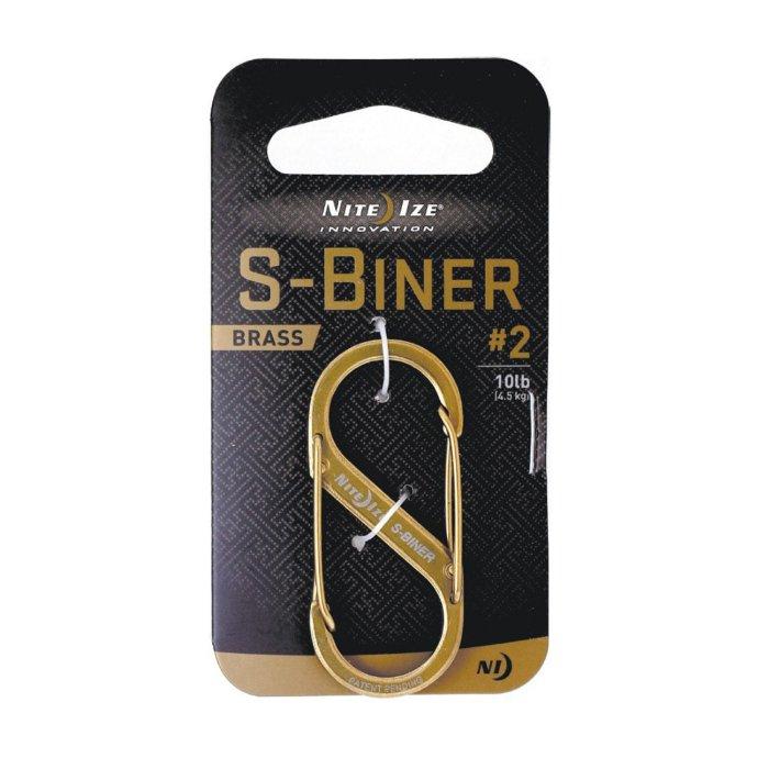NITE IZE S-Biner ナイトアイズ エスビナー ブラス #2 カラビナ キーホルダー アクセサリー キーリング | NITE IZE