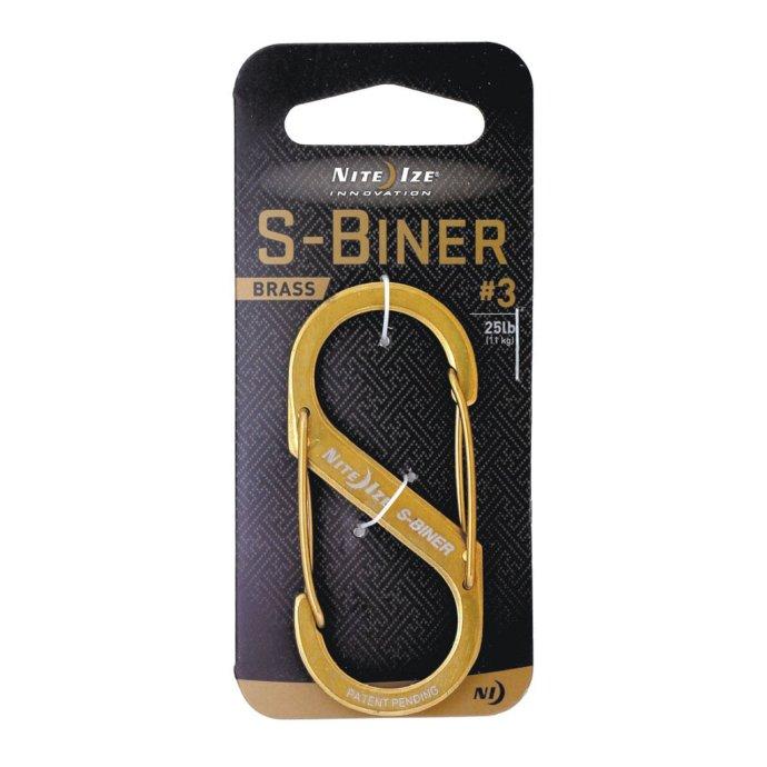 NITE IZE S-Biner ナイトアイズ エスビナー ブラス #3 カラビナ キーホルダー アクセサリー キーリング | NITE IZE