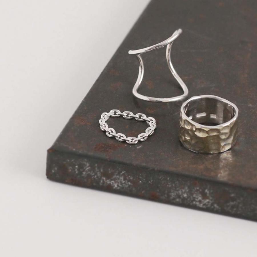 BYOKA ビョーカ R2403 FACET CHAIN RING チェーン リング シルバー 指輪 ニュアンス ファッション 20代 30代 40代 50代 おしゃれ 人気 シンプル | BYOKA | 05