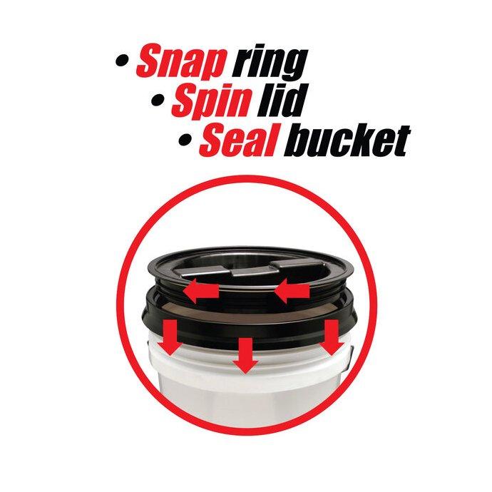 LEAKTITE / Screw-Top Lid 5ガロンバケツ用スクリュートップリッド（フタ） ブラック アメリカ製 インテリア 掃除グッズ ゴミ箱 雑貨 USA プチギフト プレゼン… | LEAKTITE | 02