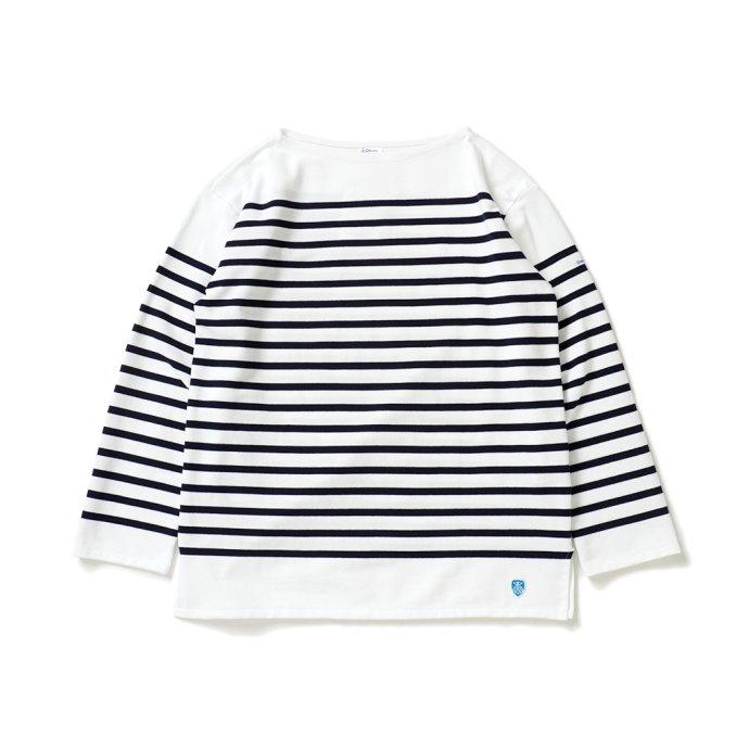 ORCIVAL オーシバル / ラッセルフレンチセーラーTシャツ - White/Pirate ホワイト×ネイビー 6101 フランス製 メンズサイズ ボーダー バスク | ORCIVAL