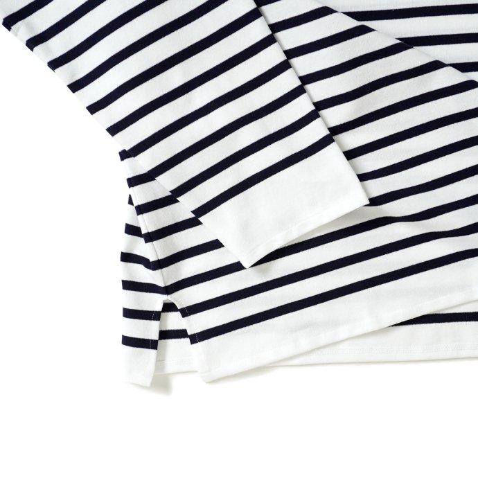 ORCIVAL オーシバル / オーバーサイズ ラッセルフレンチセーラーTシャツ - White/Pirate ホワイト×ネイビー 6130 フランス製 メンズサイズ ボーダー バスク | ORCIVAL | 03