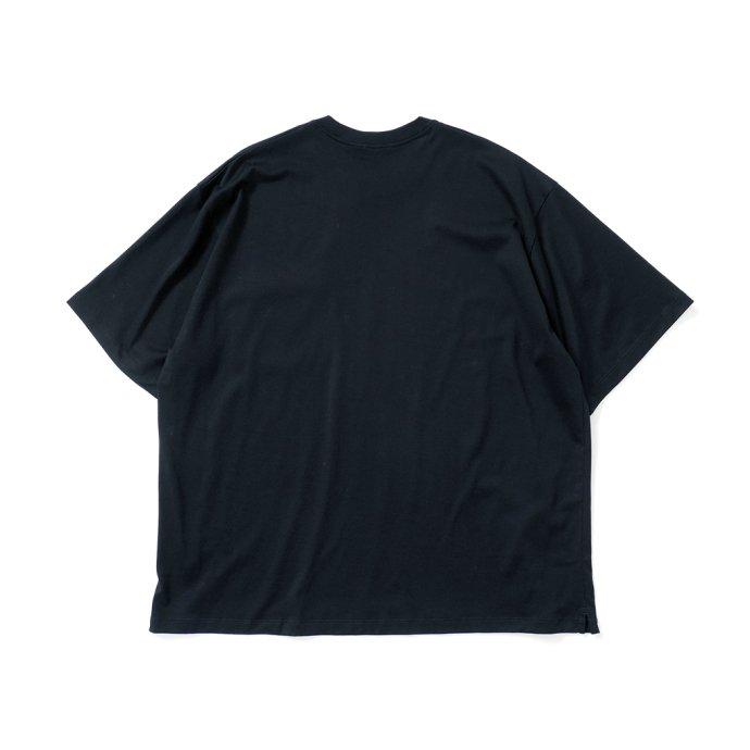 handvaerk ハンドバーク / 60/2 クルーネックポケットビッグTシャツ - Black | handvaerk | 01