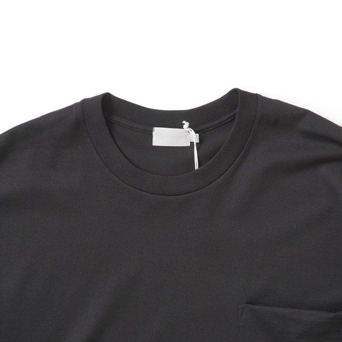 handvaerk ハンドバーク / 60/2 クルーネックポケットビッグTシャツ - Black | handvaerk | 02