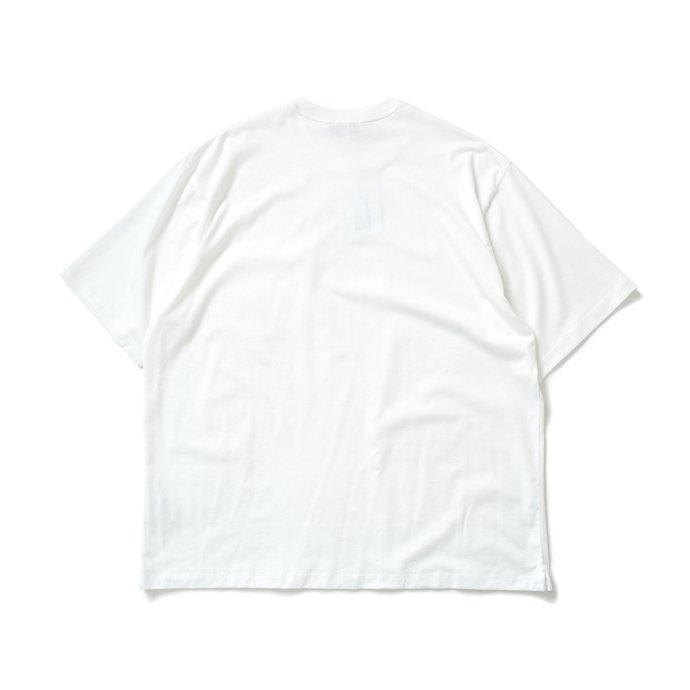 handvaerk ハンドバーク / 60/2 クルーネックポケットビッグTシャツ - White | handvaerk | 01