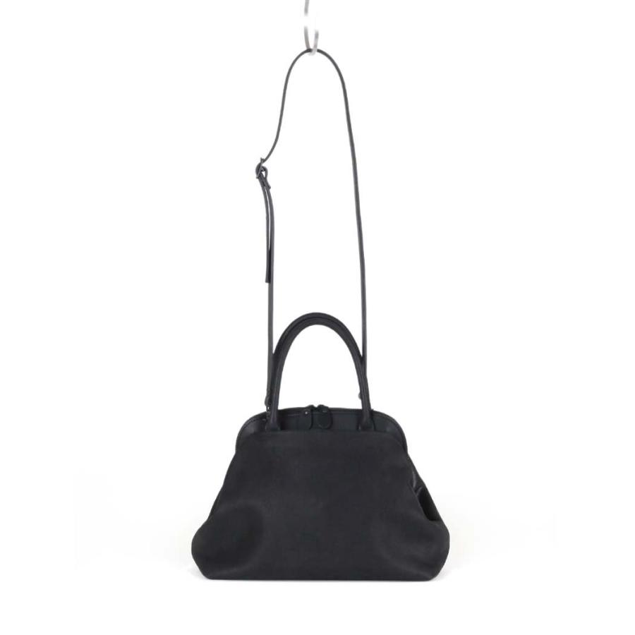 Ense (アンサ) / pens502 gamaguchi bag S ガマグチ 2Way レザー バッグ - ブラック | Ense | 02