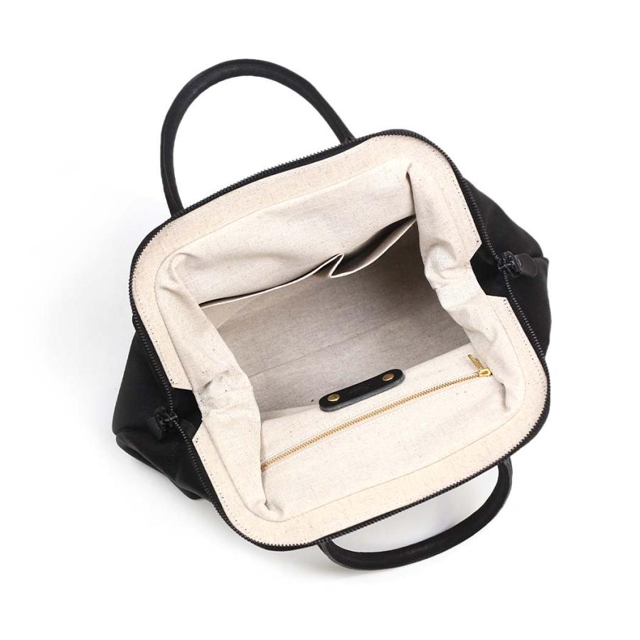 Ense (アンサ) / pens502 gamaguchi bag S ガマグチ 2Way レザー バッグ - ブラック | Ense | 08