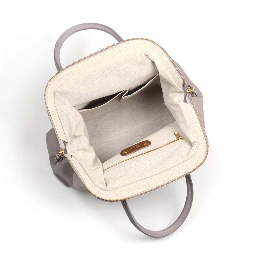 Ense (アンサ) / pens502 gamaguchi bag S ガマグチ 2Way レザー バッグ - グレージュ | Ense | 08