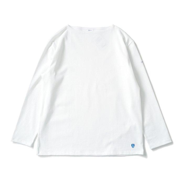 オーシバル ORCIVAL オーバーサイズ コットンロード フレンチ バスク シャツ WHITE 無地 ホワイト B211 フランス製 サイズ7 サイズ8 ビッグサイズ メンズサイ… | ORCIVAL